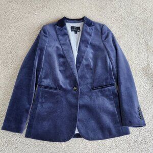 NWOT J. Crew Velvet Parke Blazer Blue